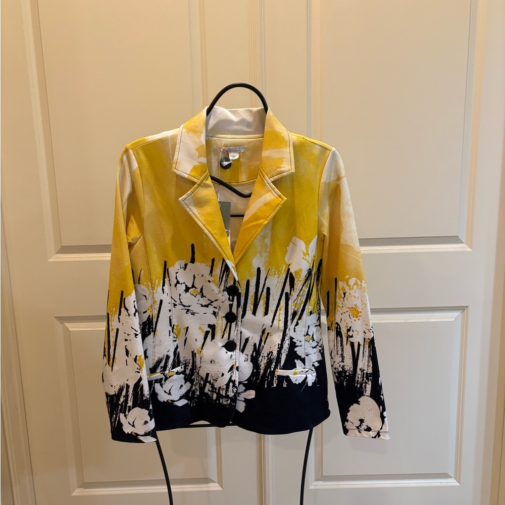 Dolcezza Yellow Floral Blazer